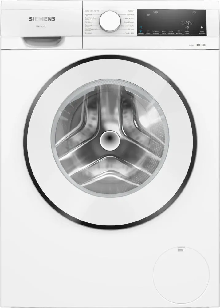 Siemens iQ300 WG44G005NL çamaşır makinesi Önden yüklemeli 9 kg 1400 RPM Beyaz Çamaşır Makineleri
