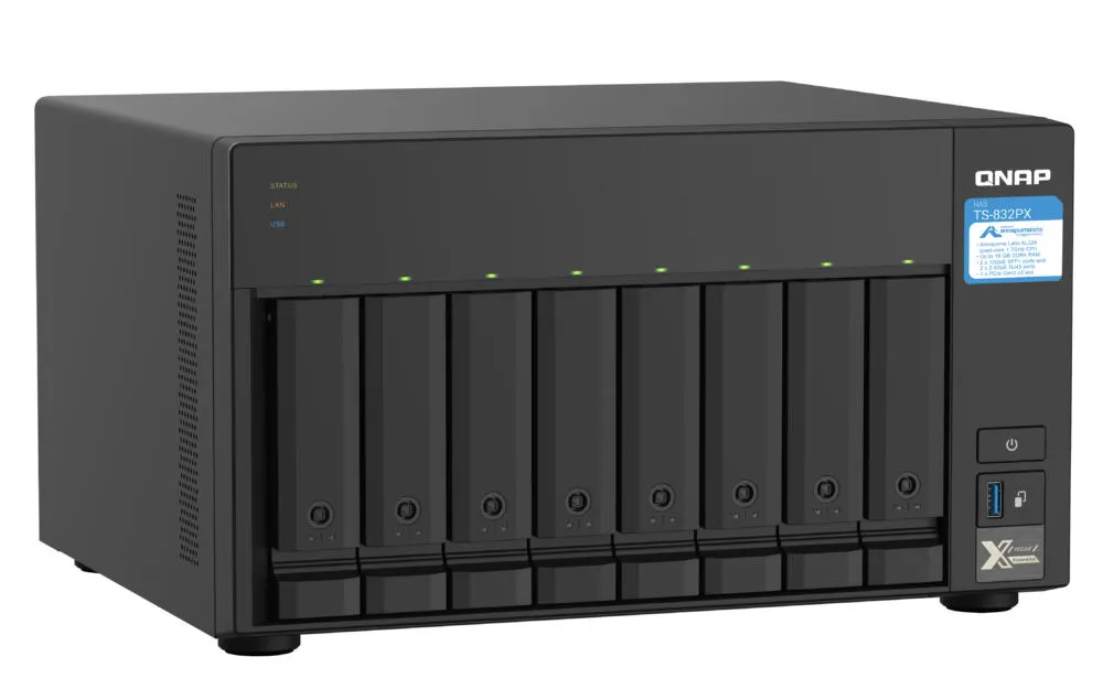 QNAP TS-832PX 4 GB TS-832PX-4G/80TB-EXOS Thumbnail 3