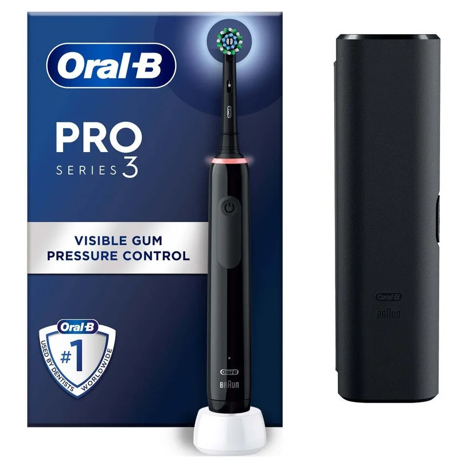 Oral-B Pro 3 3500 Cross Action Yetişkin Döner-titreşimli diş fırçası Siyah Şarjlı Diş Fırçaları