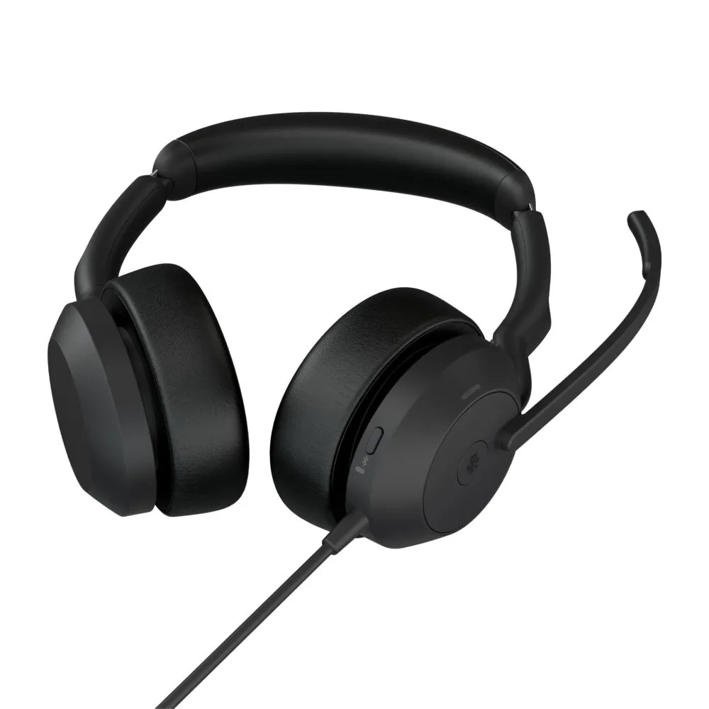 Jabra Evolve 2 50 Kulaklık Kablolu Saç bandı Ofis/Çağrı merkezi USB Type-C / USB Type-A Bluetooth Siyah Thumbnail 1