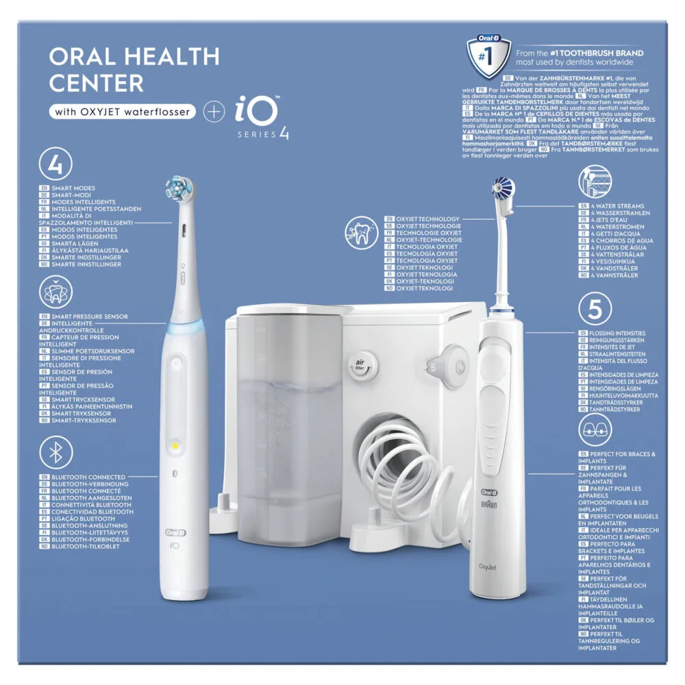 Oral-B iO4 & OxyJet Yetişkin Döner-titreşimli diş fırçası Beyaz Thumbnail 2