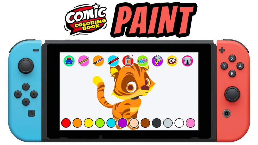Nintendo Comic Coloring Book: PAINT Nintendo Switch Oyun