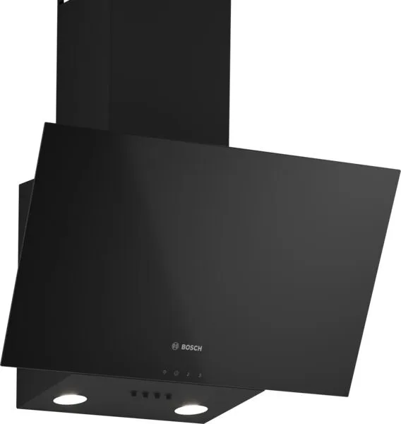 Bosch Serie 2 DWK63PJ60T ocak bacası Duvara monteli Siyah 360 m³/Saat Davlumbaz ve Aspiratö