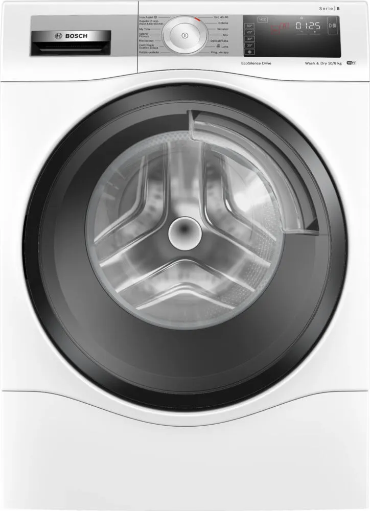 Bosch Serie 8 WDU8H541IT çamaşır kurutma makinesi Solo Önden yüklemeli Beyaz Kurutmalı Çamaşır Makinesi