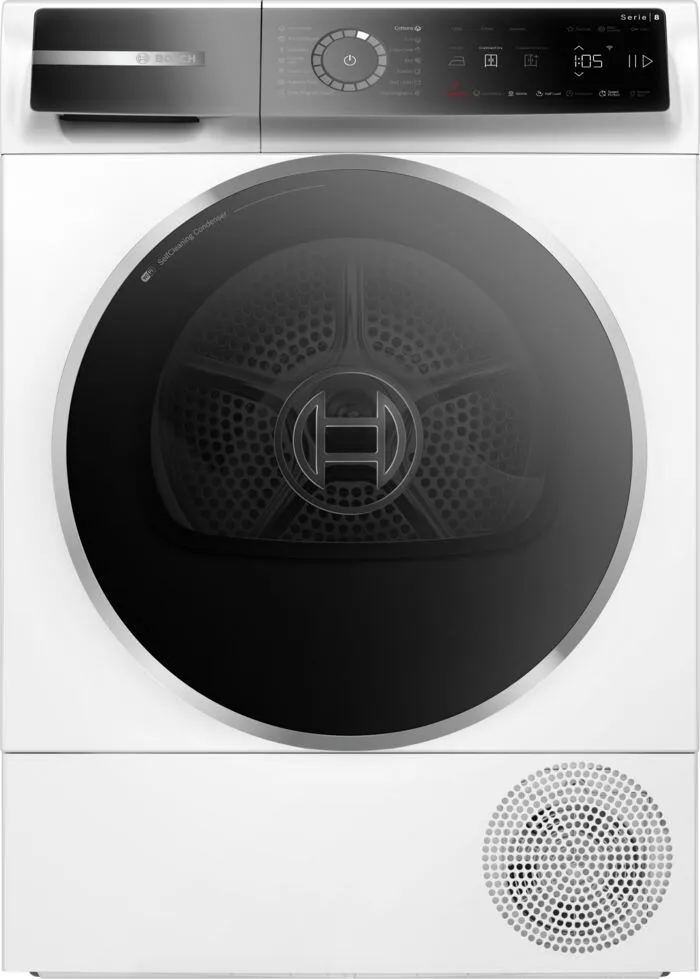 Bosch Serie 8 WQB246CNBY kurutucu Solo Önden yüklemeli 9 kg Beyaz Kurutma Makinesi