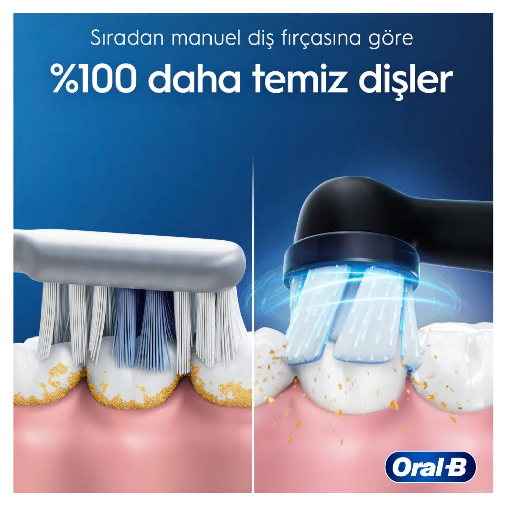 Oral-B iO IO2 ŞARJLI SIYAH DIŞ FIRÇASI + SEYAHAT ÇANTASI Thumbnail 1