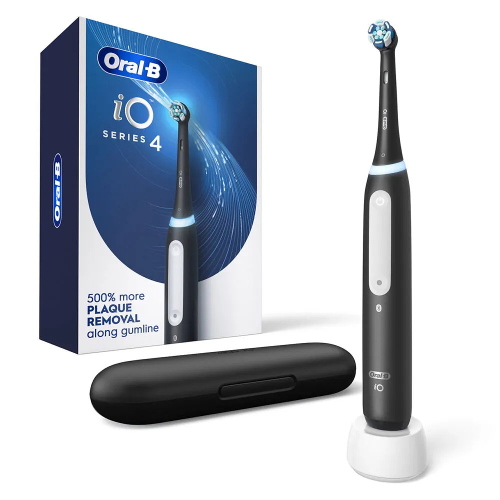 Oral-B iO Series 4 Yetişkin Döner-titreşimli diş fırçası Siyah Thumbnail 2