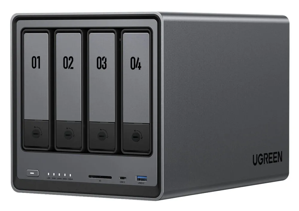 Ugreen NASync DXP4800 NAS Kompakt Intel® Pentium® N100 8 GB DDR5 UGOS Pro Siyah