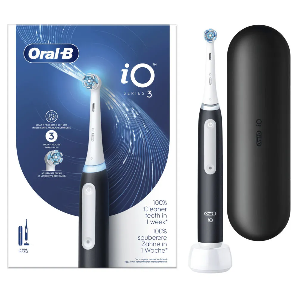 Oral-B 8006540731536 elektrikli diş fırçası Yetişkin Döner-titreşimli diş fırçası Siyah, Beyaz Şarjlı Diş Fırçaları