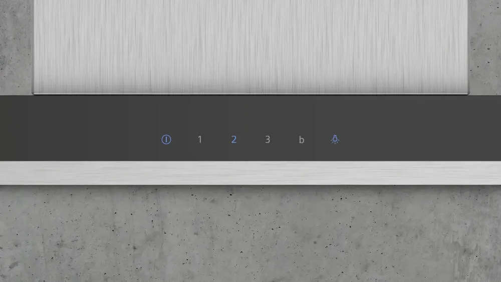 Siemens iQ300 LC96BHM50M ocak bacası Duvara monteli Paslanmaz çelik 372 m³/Saat Thumbnail 1