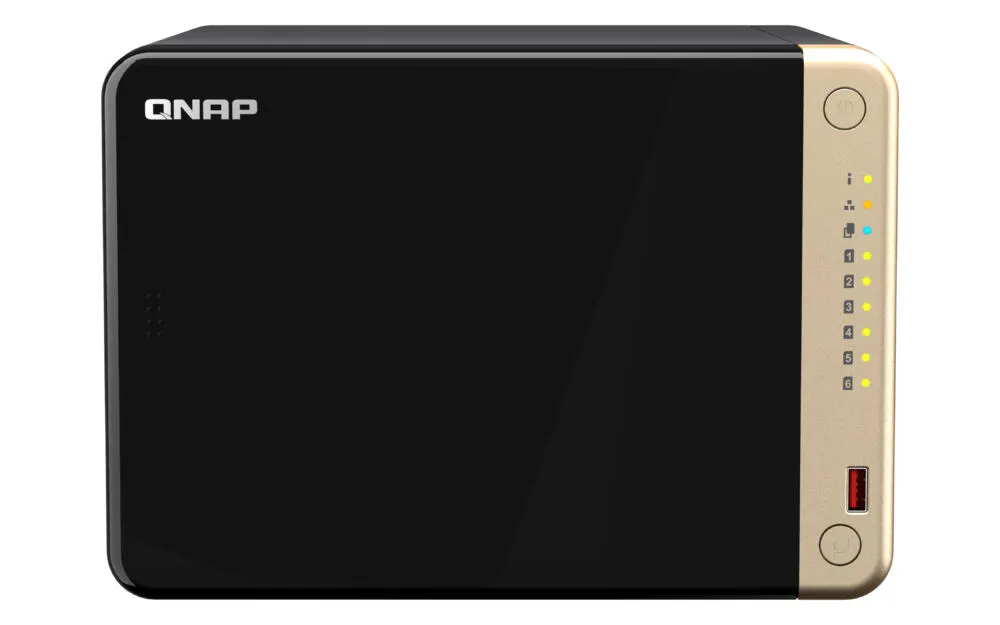 QNAP TS-664 NAS Dikey (Tower) Intel® Celeron® N5095 8 GB DDR4 60 TB HDD QNAP Turbo System Siyah
