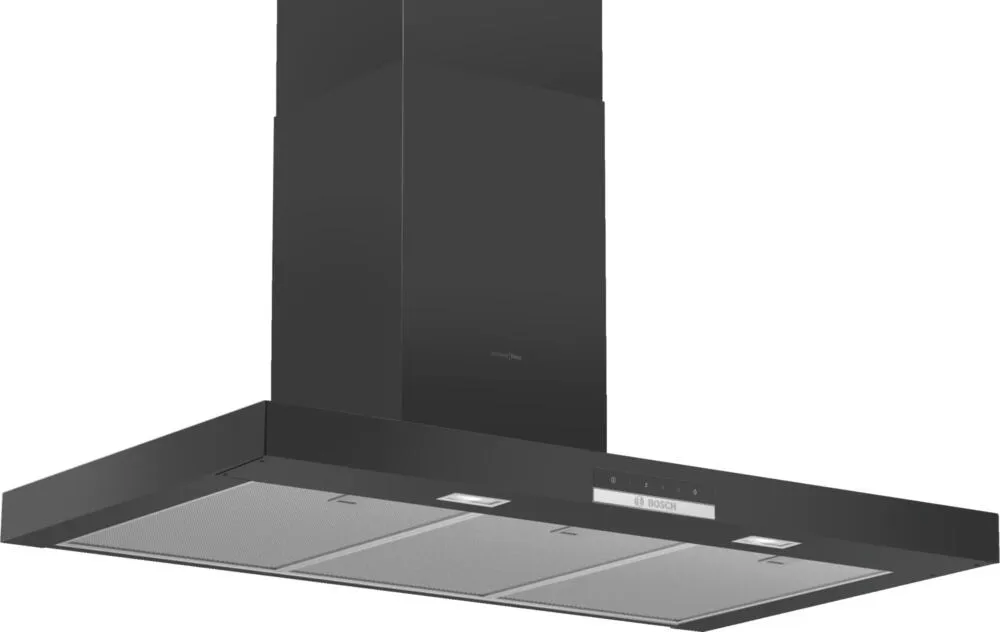 Bosch Serie 4 DWB96DM65 ocak bacası Duvara monteli Siyah 372 m³/Saat Davlumbaz ve Aspiratö