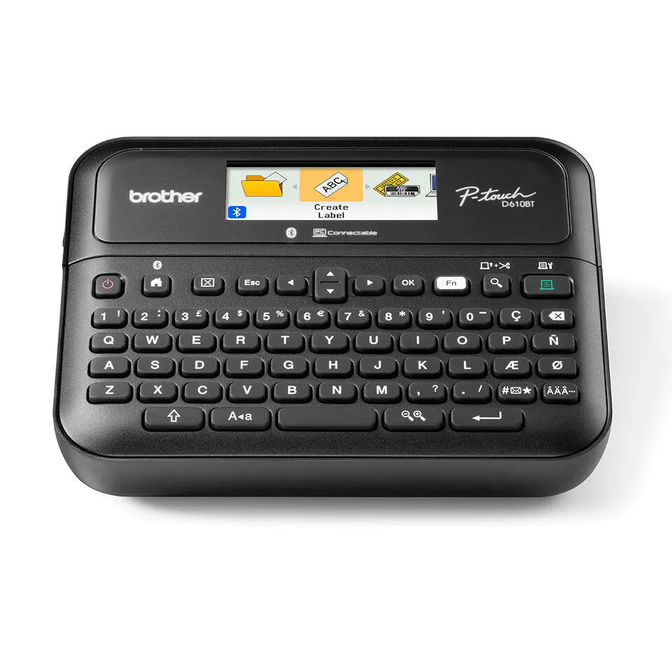 Brother PT-D610BTVP etiket yazıcı Termal transfer 180 x 360 DPI 30 mm/saniye Kablolu & Kablosuz TZe Bluetooth Barkod Yazıcı