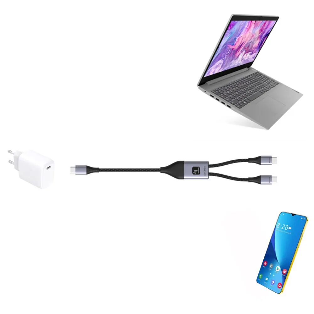Techly ICOC MU2C-2C100W USB C to 2 x USB C (1,5 m) USB Kablosu Thumbnail 5