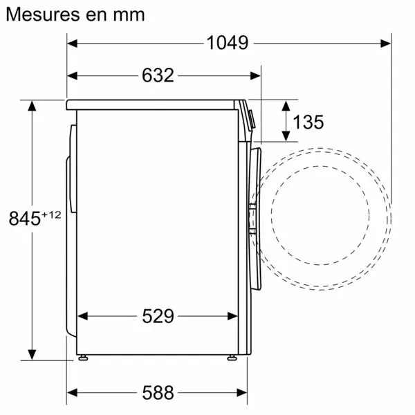 Bosch Serie 2 WGE02205FR çamaşır makinesi Önden yüklemeli 7 kg 1200 RPM Beyaz Thumbnail 6