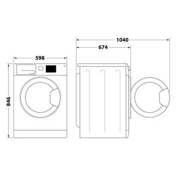Whirlpool C WD 104M WBS SPT CWD104MWBSSPT 10 kg Isı Pompalı Kurutma Makinesi Thumbnail 9