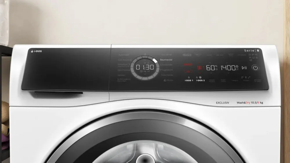 Bosch Serie 8 WNC254A90 çamaşır kurutma makinesi Solo Önden yüklemeli Beyaz Thumbnail 1
