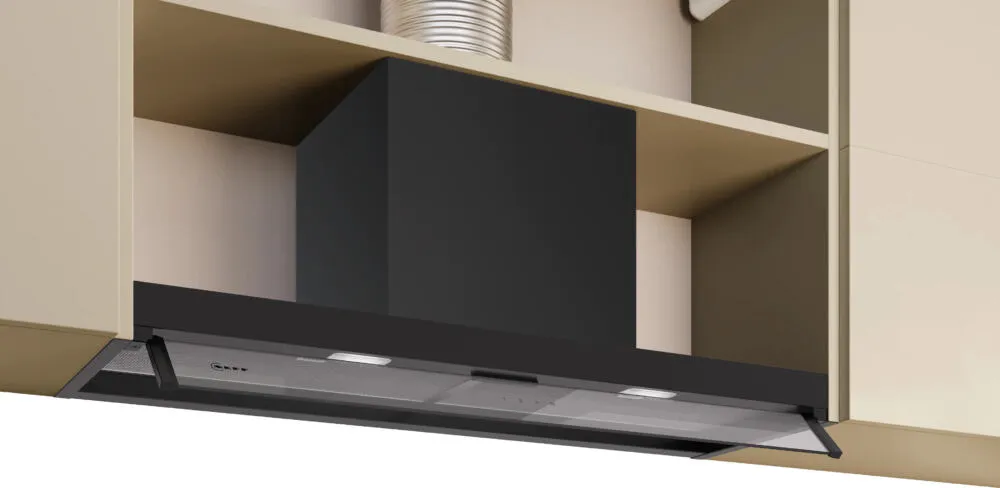 Neff D95XCC2S0 ocak bacası Gömme Siyah 582 m³/Saat Davlumbaz ve Aspiratö