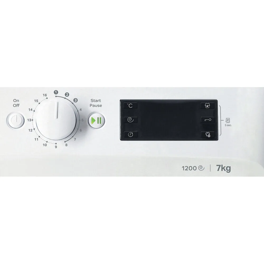Indesit MTWE 71252 WK EE 7 kg 1151 Devir Çamaşır Makinesi Thumbnail 8