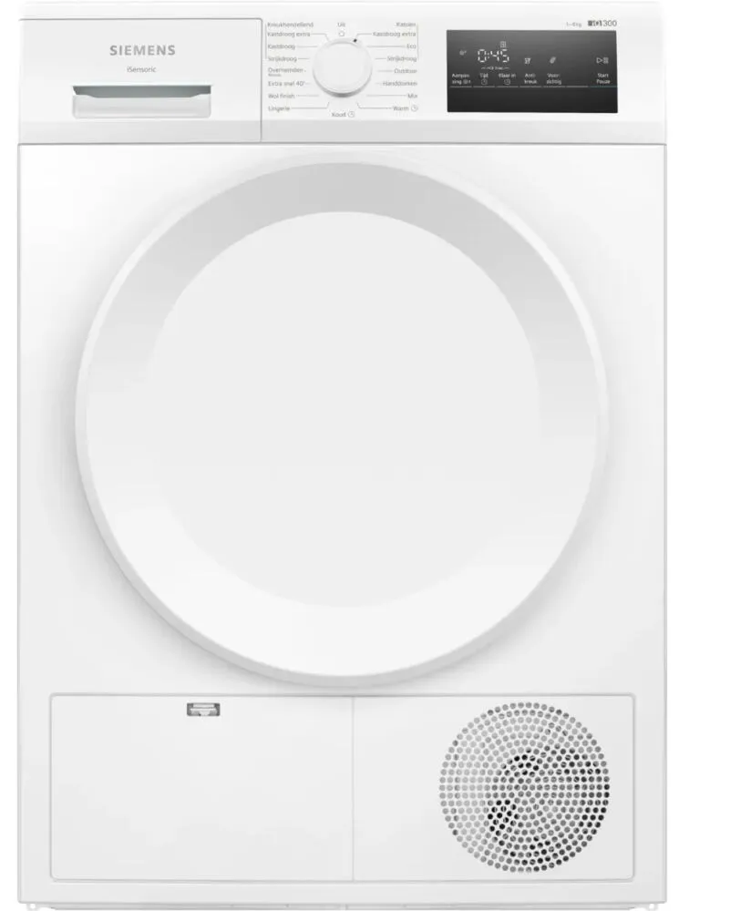 Siemens iQ300 WT43H00SNL kurutucu Solo Önden yüklemeli 8 kg Beyaz Kurutma Makinesi