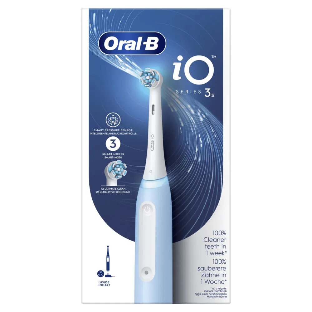 Oral-B iO 3 Yetişkin Titreşimli diş fırçası Açık Mavi Thumbnail 1