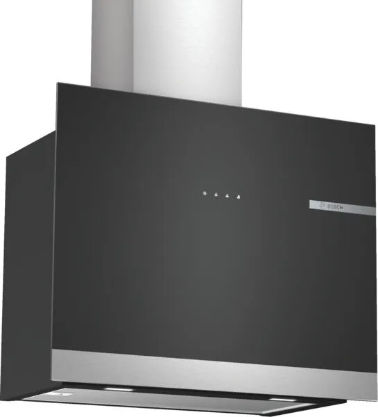 Bosch Serie 6 DWF67AK60T ocak bacası Duvara monteli Siyah 645 m³/Saat Davlumbaz ve Aspiratö