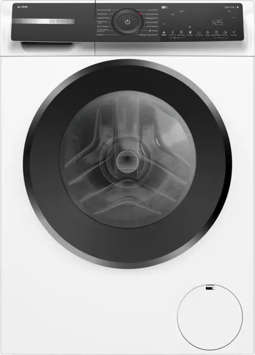 Bosch Serie 6 WGH244A40 çamaşır makinesi Önden yüklemeli 9 kg 1257 RPM Siyah, Beyaz Çamaşır Makineleri