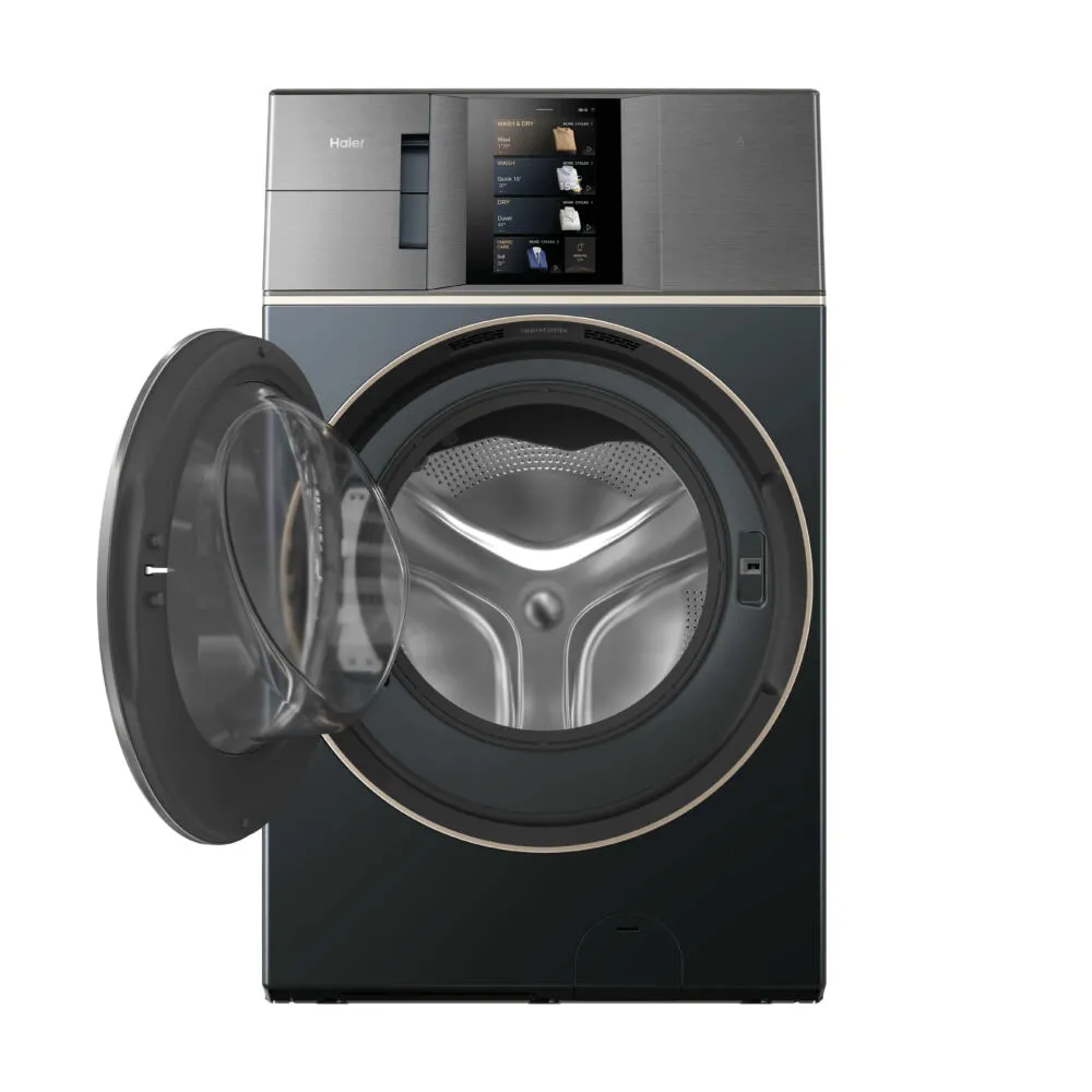 Haier HWD180-BD12LGNU1 çamaşır kurutma makinesi Solo Önden yüklemeli Mavi Thumbnail 1
