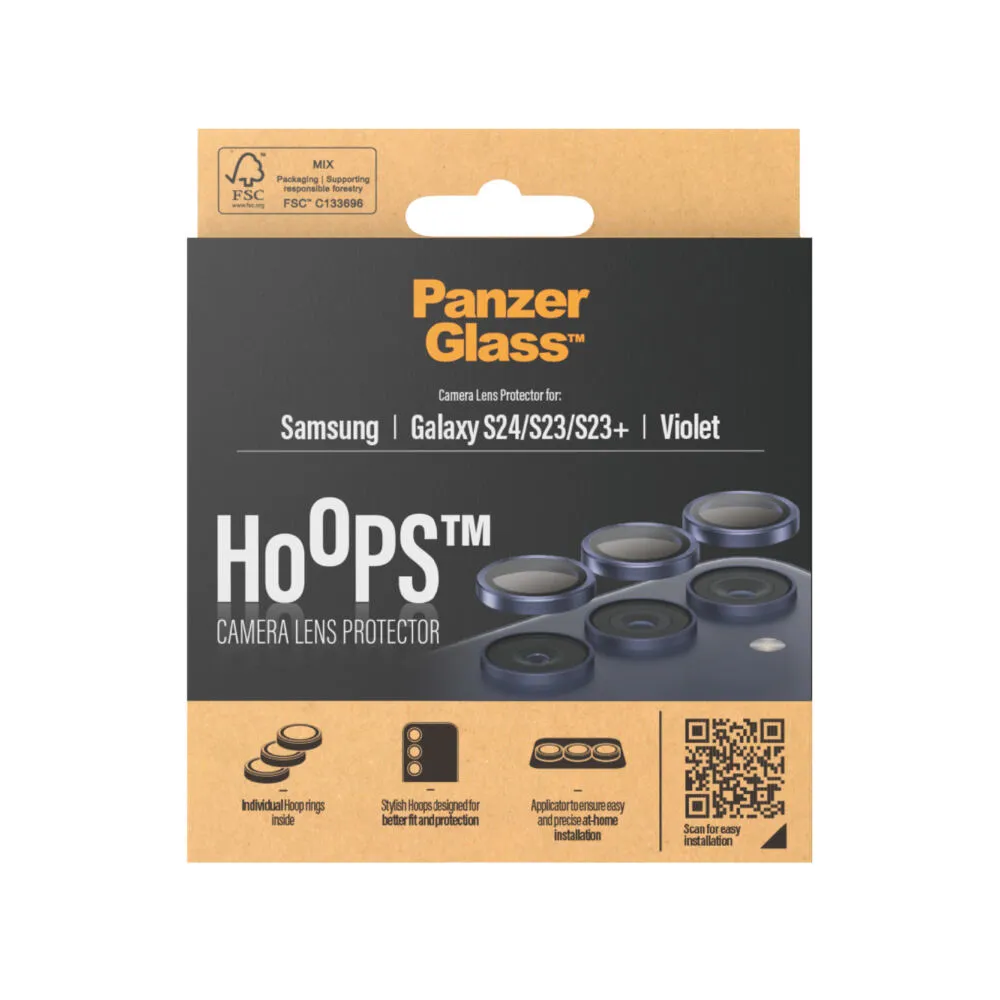 PanzerGlass® Hoops® Camera Lens Protector Violet Samsung Galaxy S 2024 1237 Thumbnail 4