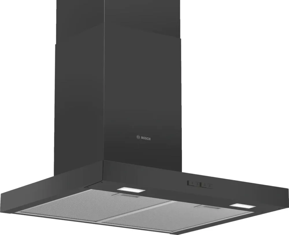 Bosch Serie 2 DWB66BC60B ocak bacası Duvara monteli Siyah 621 m³/Saat Davlumbaz ve Aspiratö