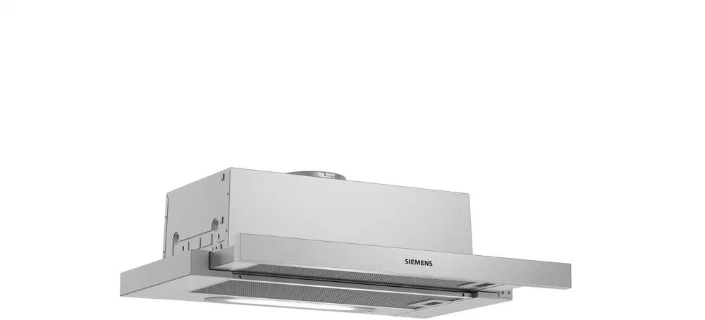 Siemens LI63TAC50 ocak bacası Yarı yerleşik (dışa çekmeli) Gümüş 368 m³/Saat Davlumbaz ve Aspiratö