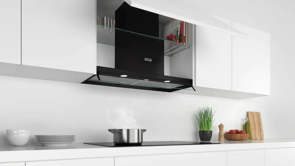 Bosch Serie 4 DBB96AF60 ocak bacası Gömme Siyah 620 m³/Saat Thumbnail 5
