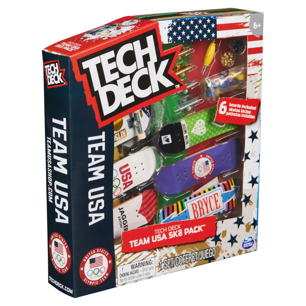 Spin Master Tech Deck Team USA SK8 Pack 6070250 Parmak kaykayı seti Aktif/Beceri Oyunları & Oyuncakları Thumbnail 9