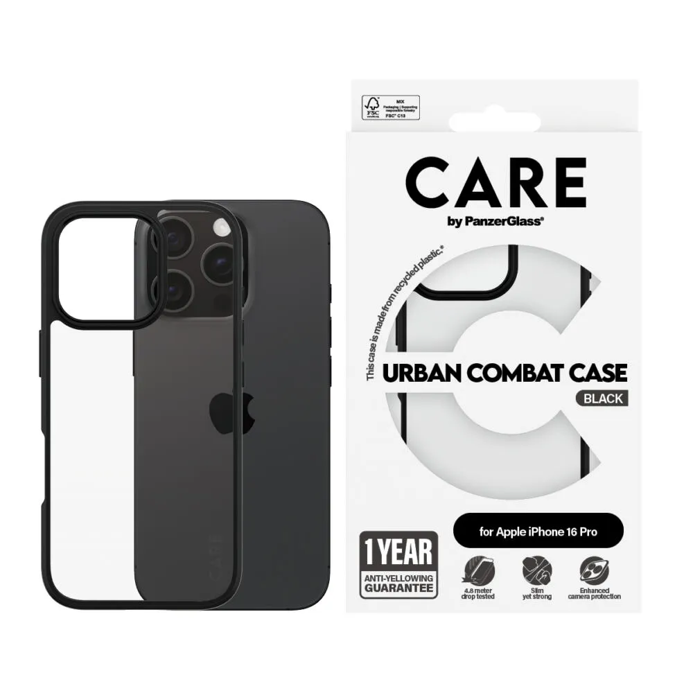 PanzerGlass CARE™ by PanzerGlass® Urban Combat Case Transparent iPhone 16 Pro 1362 Thumbnail 1