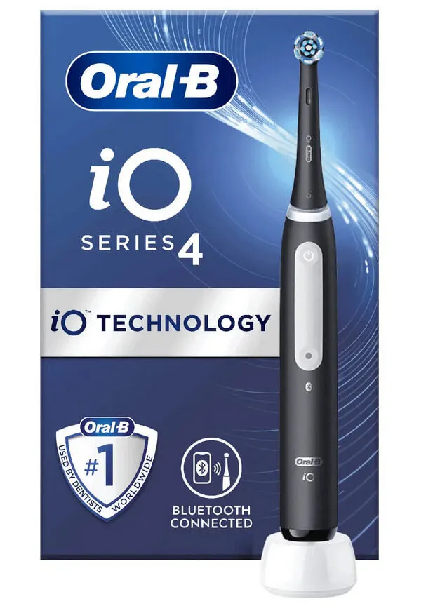 Oral-B iO 4 Yetişkin Döner diş fırçası Siyah Thumbnail 1