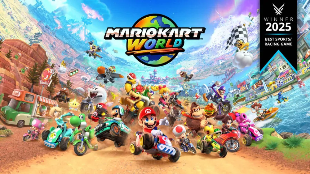 Nintendo Mario Kart World standart Almanca, Flemenkçe, İngilizce, Fransızca, İtalyan, Japonca, Korece, Portekizce, Rusça Nintendo Switch 2 Thumbnail 1