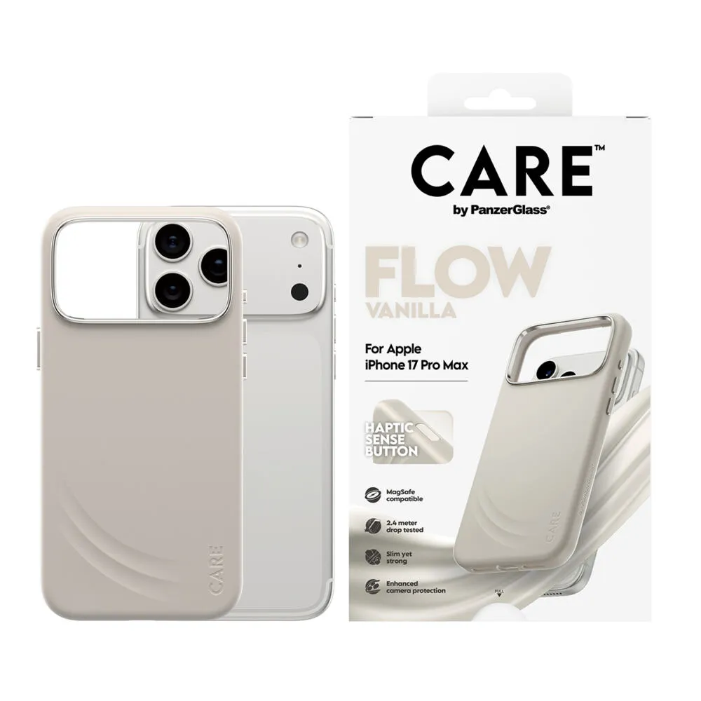 PanzerGlass CARE™ by PanzerGlass® Flow Case Vanilla w. Haptic Button & MagSafe iPhone 17 Pro Max CR88654 Thumbnail 2