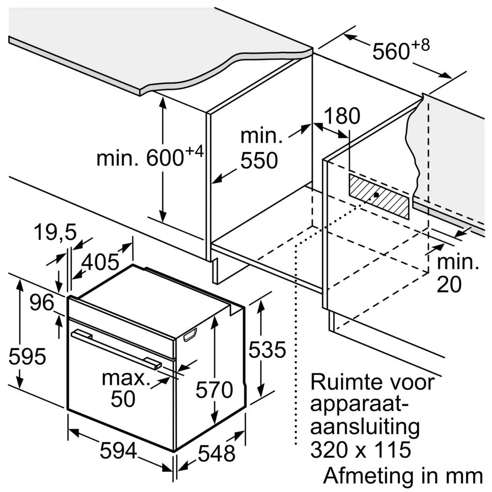 Bosch Serie 6 HBG537EB4 fırın 71 l 3400 W Siyah Thumbnail 6