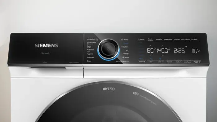 Siemens iQ700 WG44B2APDN çamaşır makinesi Önden yüklemeli 9 kg 1400 RPM Siyah, Beyaz Thumbnail 1