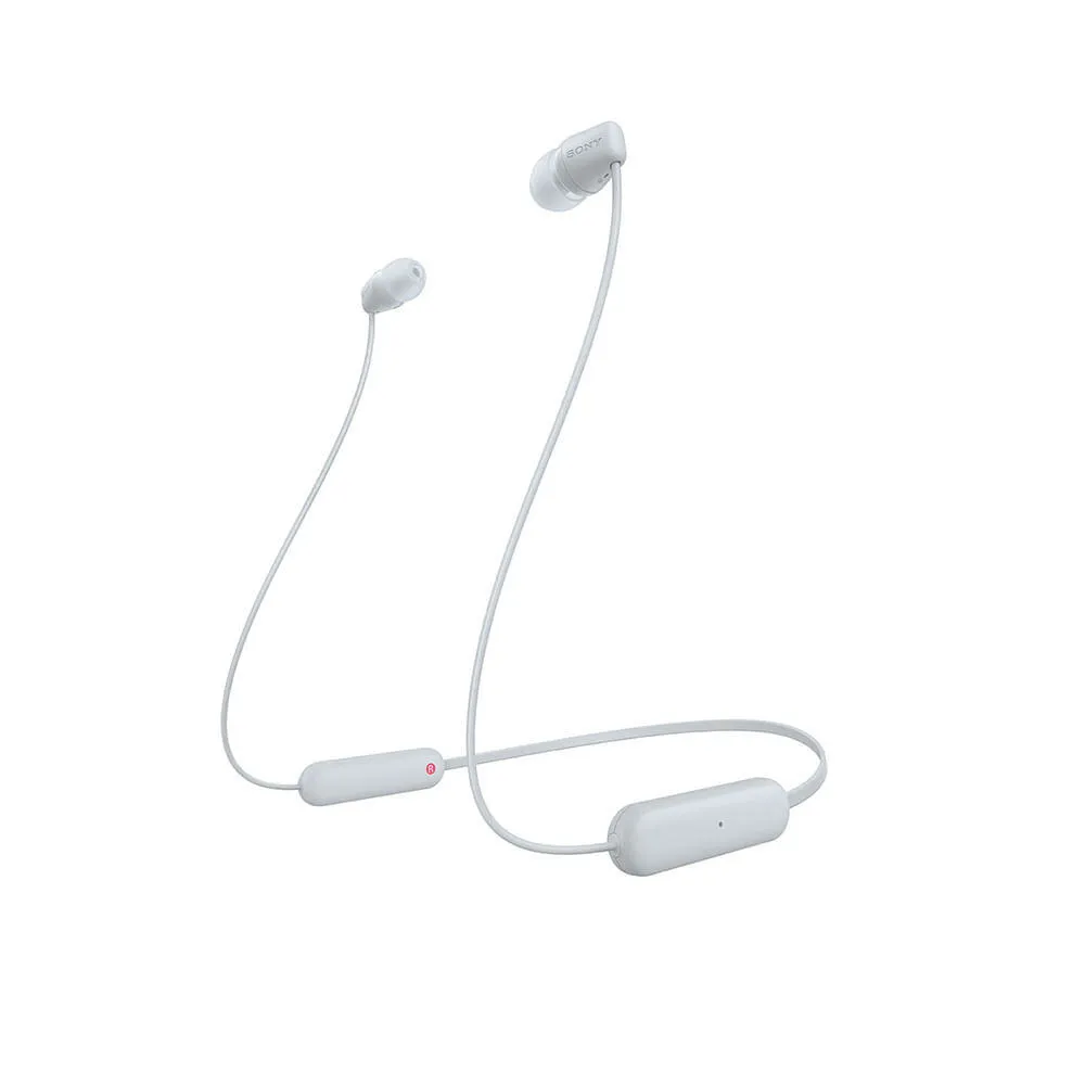 Sony WI-C100/WZ UC kulaklık ve mikrofonlu kulaklık Kablosuz Kulak içi Aramalar/Müzik Bluetooth Beyaz