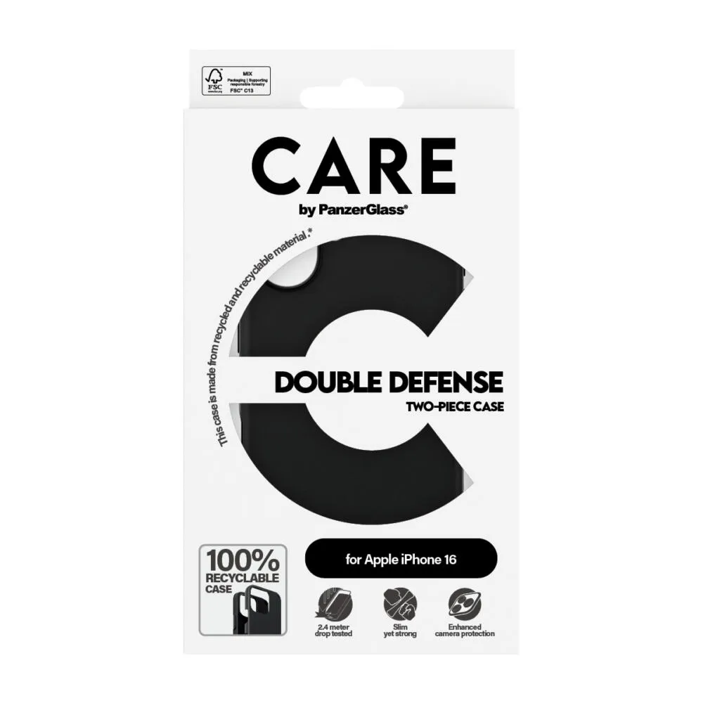 PanzerGlass CARE™ by PanzerGlass® Double Defense Case Black iPhone 16 1333 Thumbnail 5