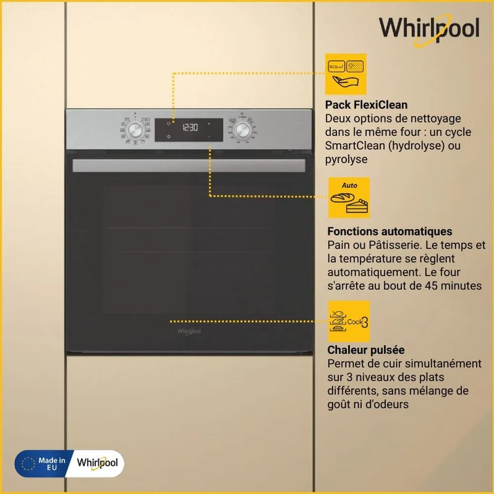 Whirlpool OMR58RU0SX 859991730230 71 Litre Ankastre Fırın Thumbnail 10