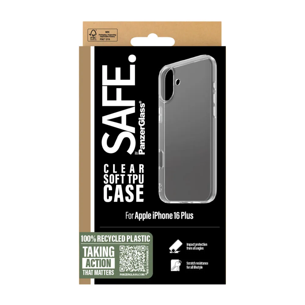 PanzerGlass SAFE. by PanzerGlass® TPU Case Transparent iPhone 16 Plus SAFE95898 Thumbnail 3