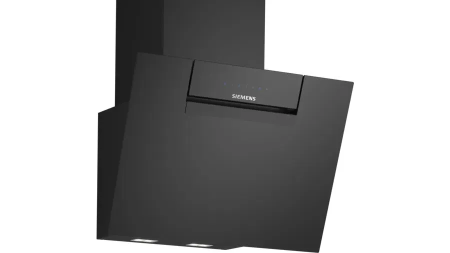 Siemens iQ300 LC67KFN60B ocak bacası Duvara monteli Siyah 431 m³/Saat Davlumbaz ve Aspiratö