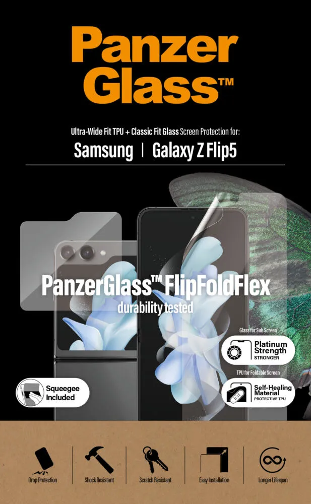 PanzerGlass® Screen Protectors Samsung Galaxy Z Flip 5G | Glass & Film 7338 Thumbnail 8