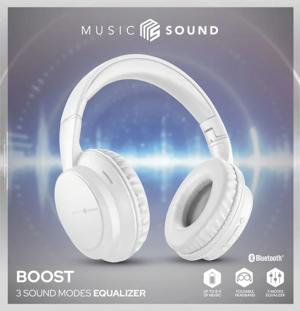 Music Sound BTHEADBMSBOOSTW Bluetooth Kulaklık Thumbnail 1