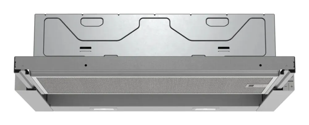 Siemens iQ300 LI64LB531C ocak bacası Yarı yerleşik (dışa çekmeli) Metalik, Gümüş 400 m³/Saat Davlumbaz ve Aspiratö