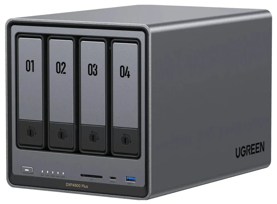 Ugreen NASync DXP4800 Plus NAS Masaüstü Intel® Pentium® 8 GB DDR5 UGOS PRO Siyah