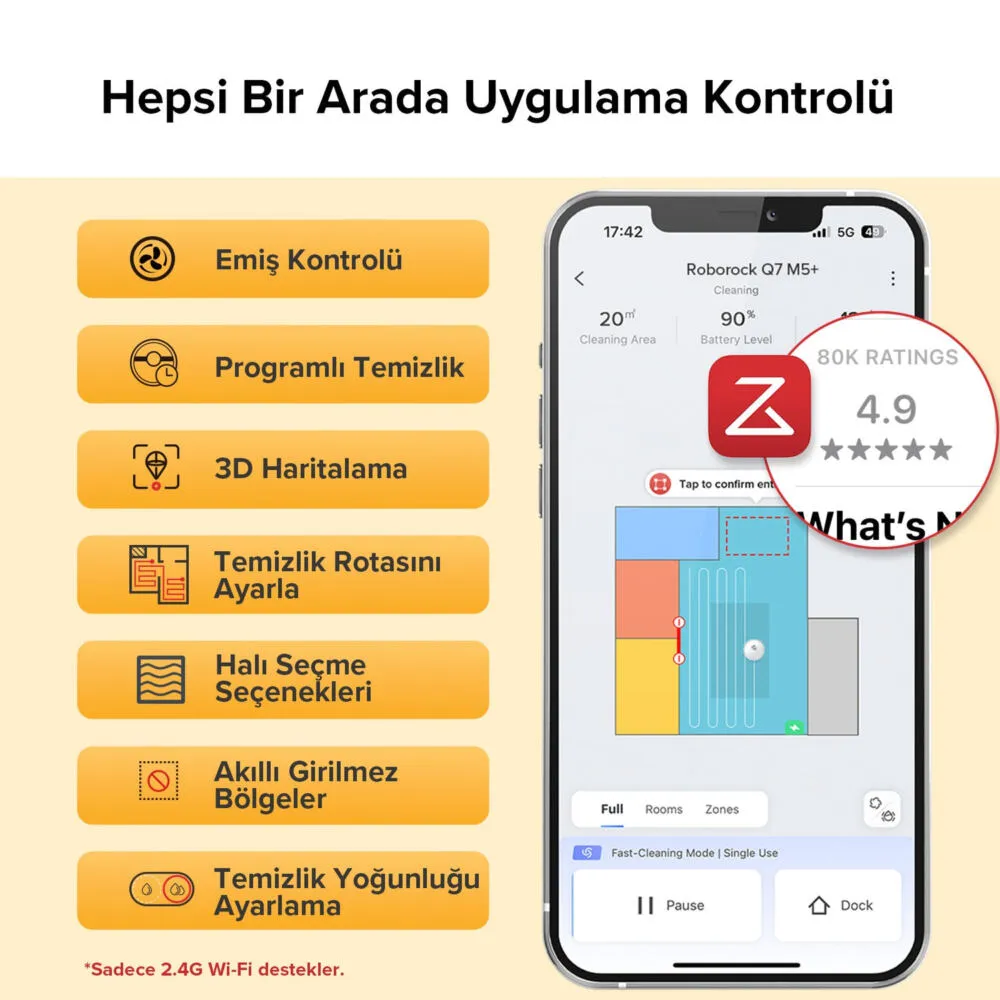 Roborock Q8 Beyaz Q802-05 Thumbnail 3
