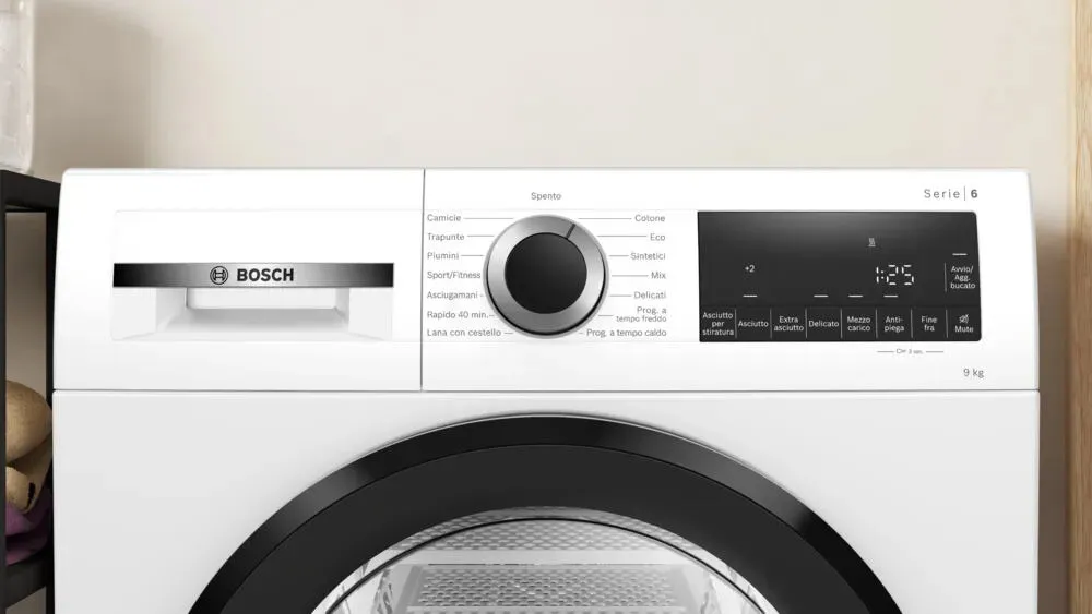 Bosch WQG24200IT kurutucu Solo Önden yüklemeli 9 kg Beyaz Thumbnail 1